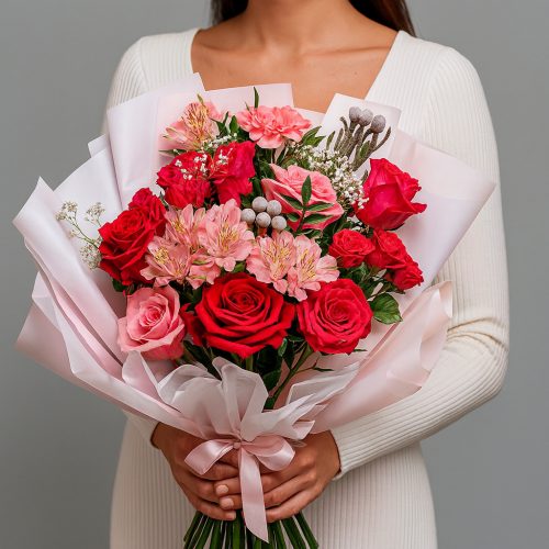 Букет «Алая гармония»