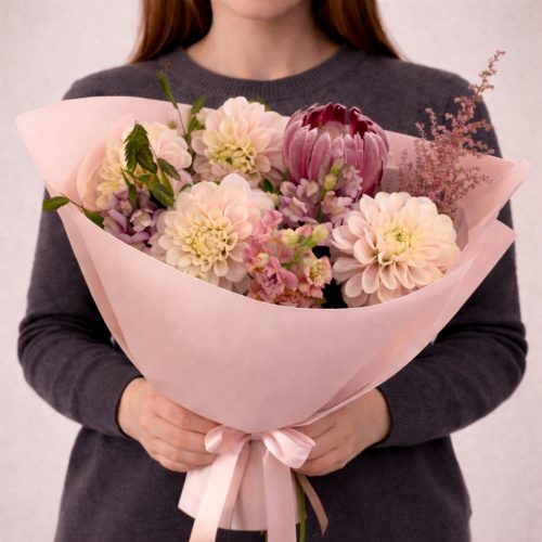 Букет «Пудровая гармония»